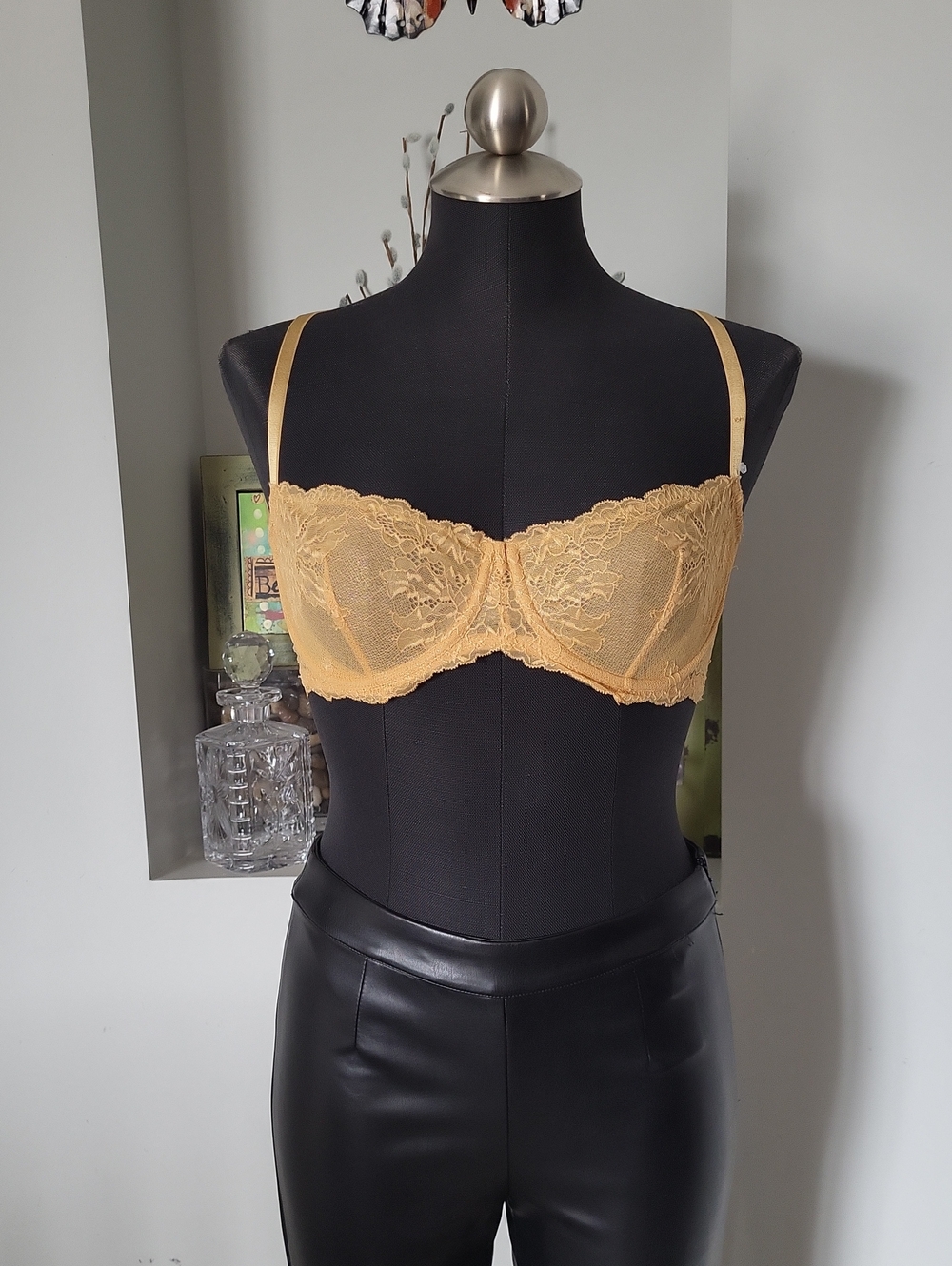 La Senza  Lace Balconette Bra in Gold